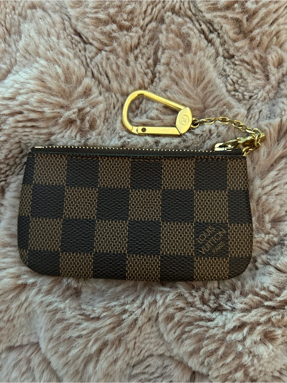 Louis Vuitton Damier Ebene Key & Card Holder with Gold Hardware